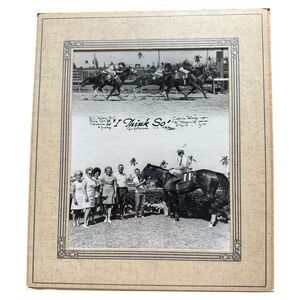 1970 Gulfstream Park Photo – I Think So Wins Horse Race Moncrief Florida B&W